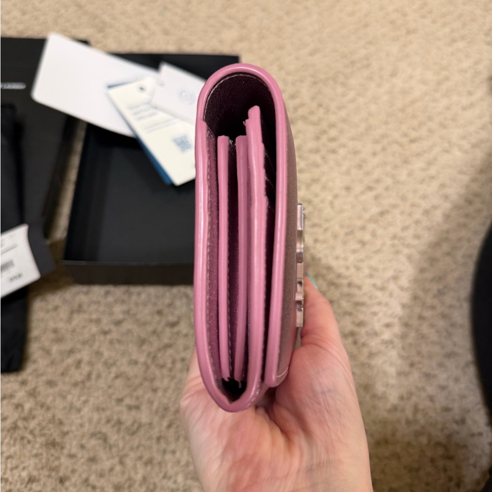 YSL METALLIC PINK WALLET/CLUTCH - Picture 7 of 13